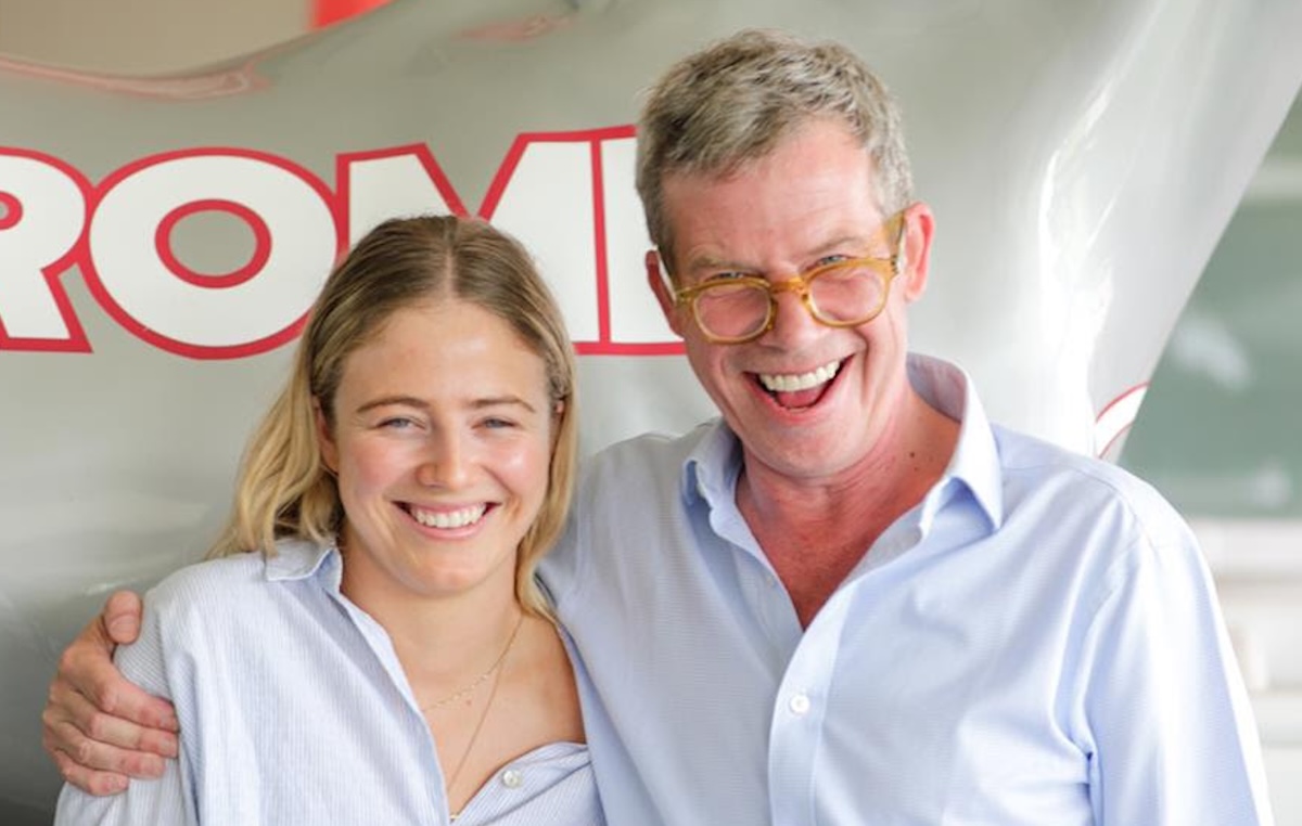 American adventure: jockey Saffie Osborne, pictured with her father  Jamie, will be having her first-ever ride in the US. Photo: Dubai Racing Club / Liesl King
