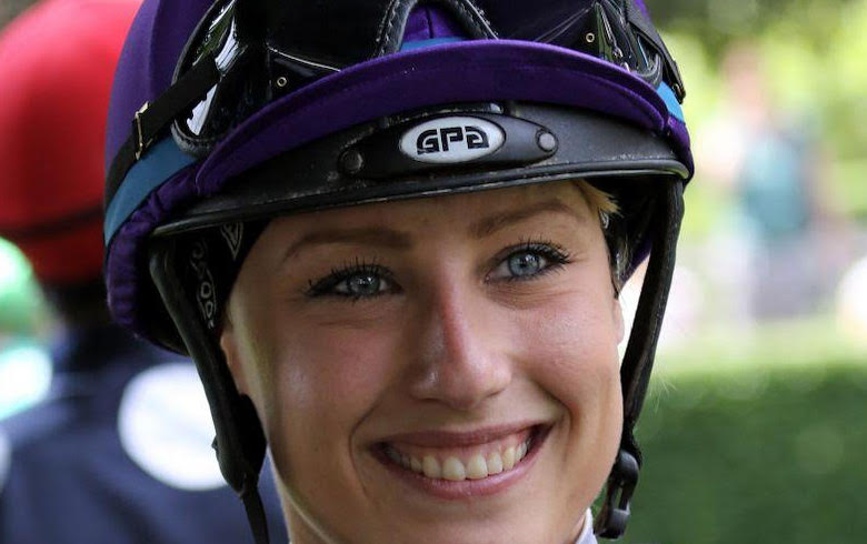 Sybille Vogt: history-making jockey. Photo: Jockey Club of Saudi Arabia