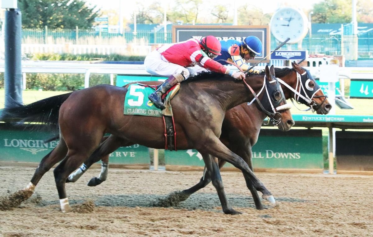 Like A Saltshaker's head victory over Keen Cat in the 2024 Claiming Crown Rapid Transit. Coady Media / Kurtis Coady