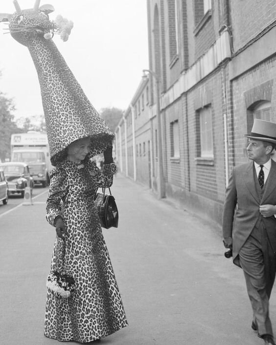 High and mighty: Mrs Shilling and her five-foot giraffe hat
