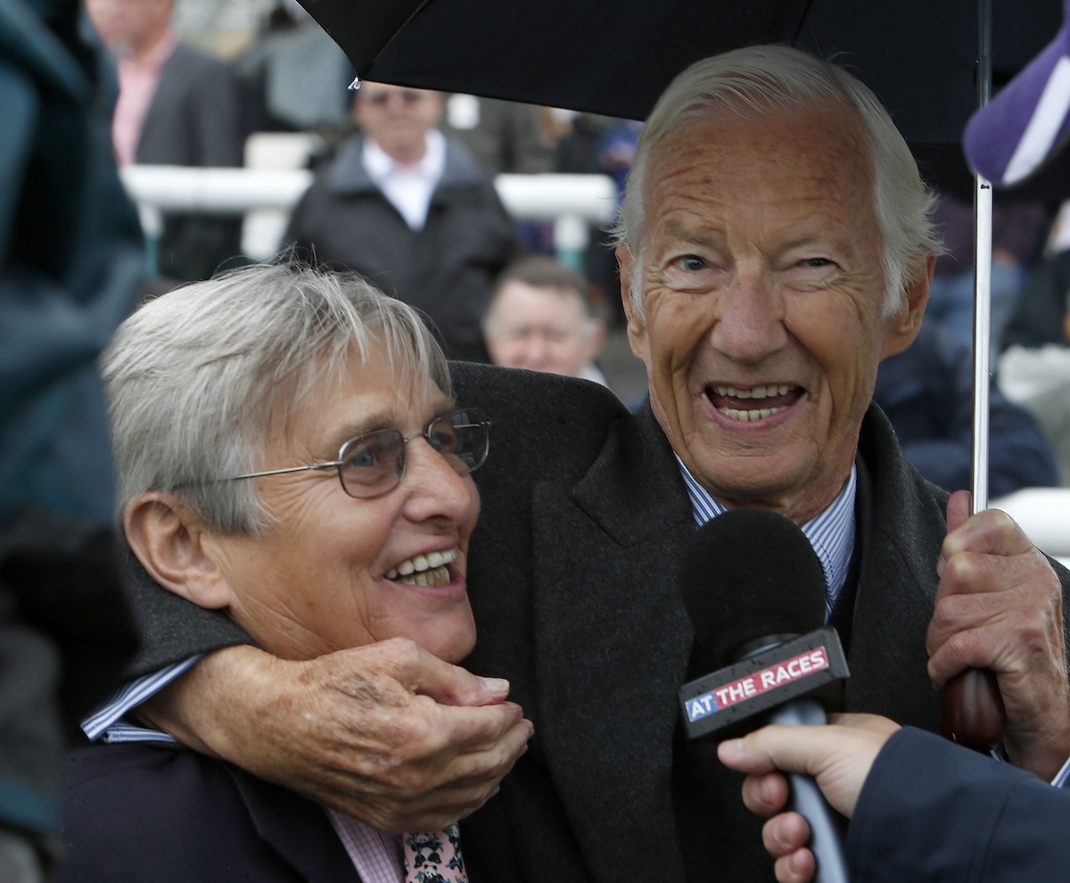 Big rivals and big pals: Willie Carson and the late Lester Piggott at Doncaster in 2013. Photo: Dan Abraham / focusonracing.com