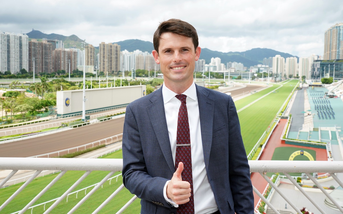 James Cummings: thumbs up for Hong Kong. Photo: Hong Kong Jockey Club