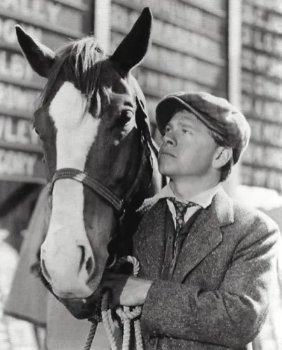 Rooney is hands-on with Pie in National Velvet. (MGM photo)