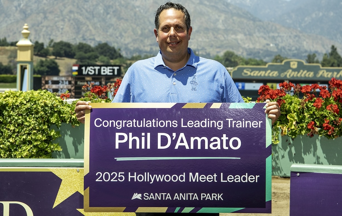 Phil D’Amato: won Santa Anita meet title – and enters TRC Top Ten. Photo: Benoit