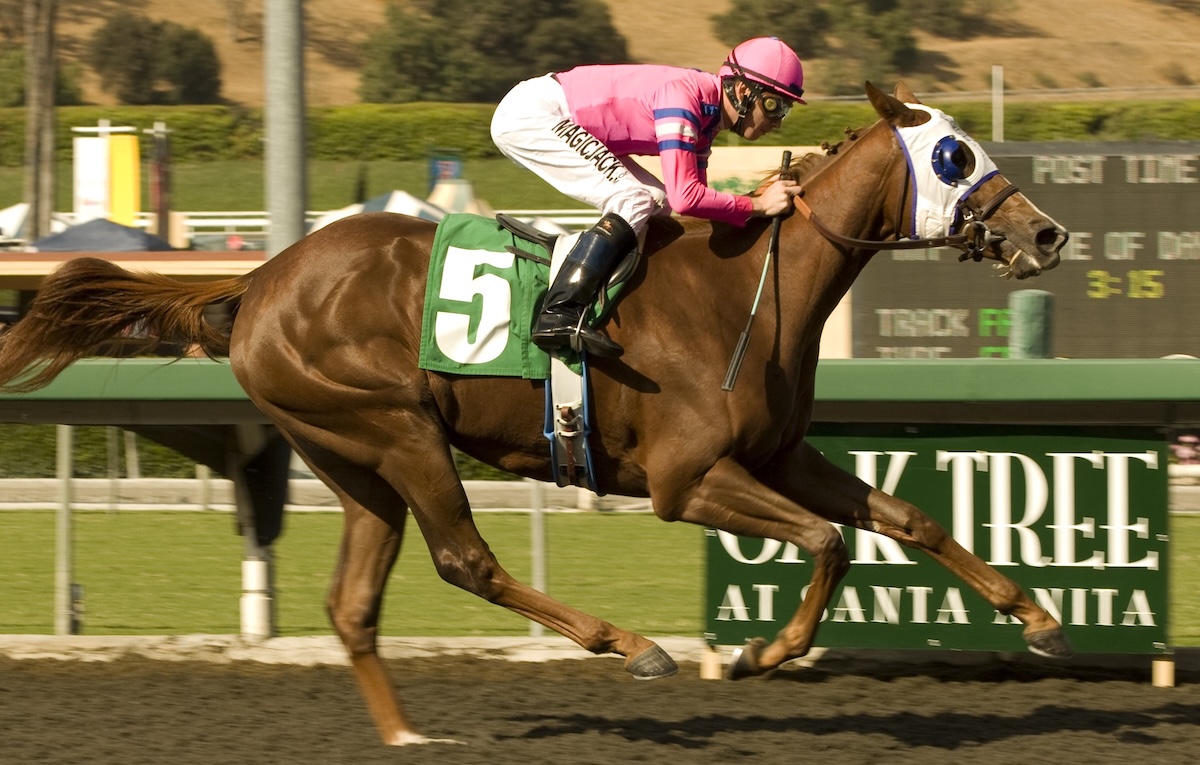 Blind Luck was of G1 quality right off the bat in the 2009 Oak Leaf Stakes at Santa Anita (Benoit photo)