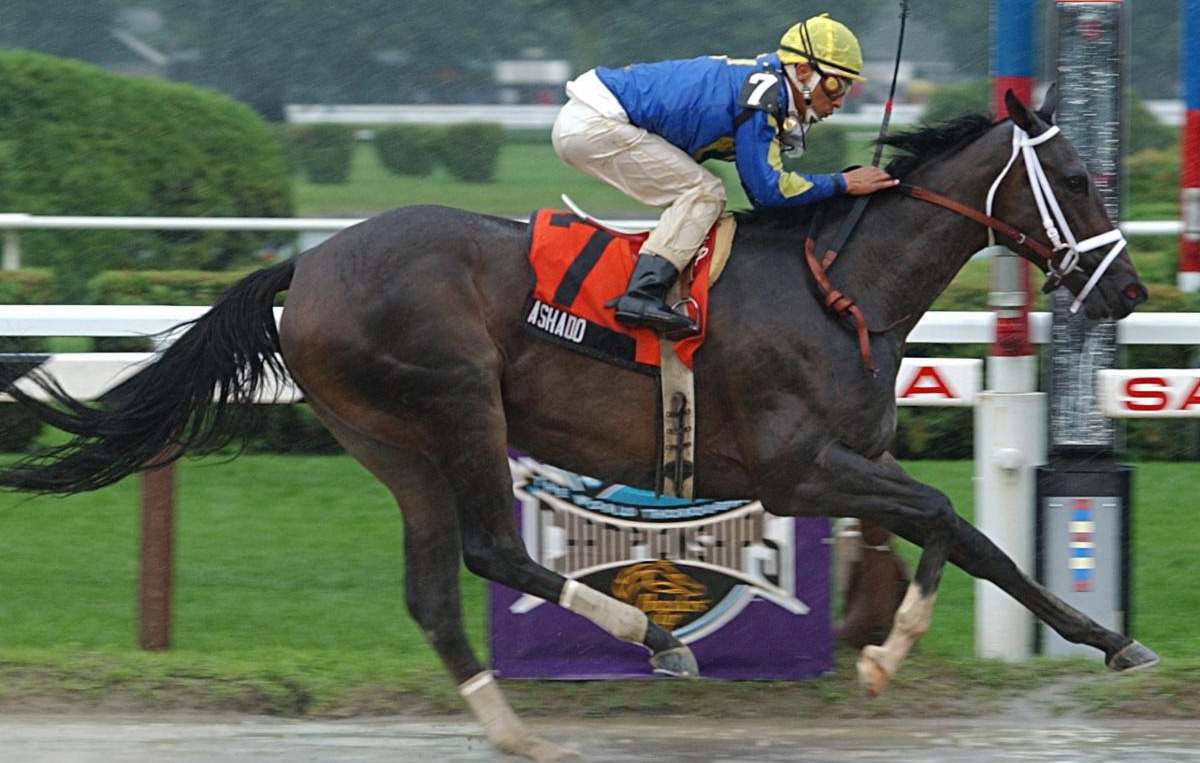 Future champion: Ashado (Edgar Prado) wins the Schuylerville in 2003. Photo: Coglianese