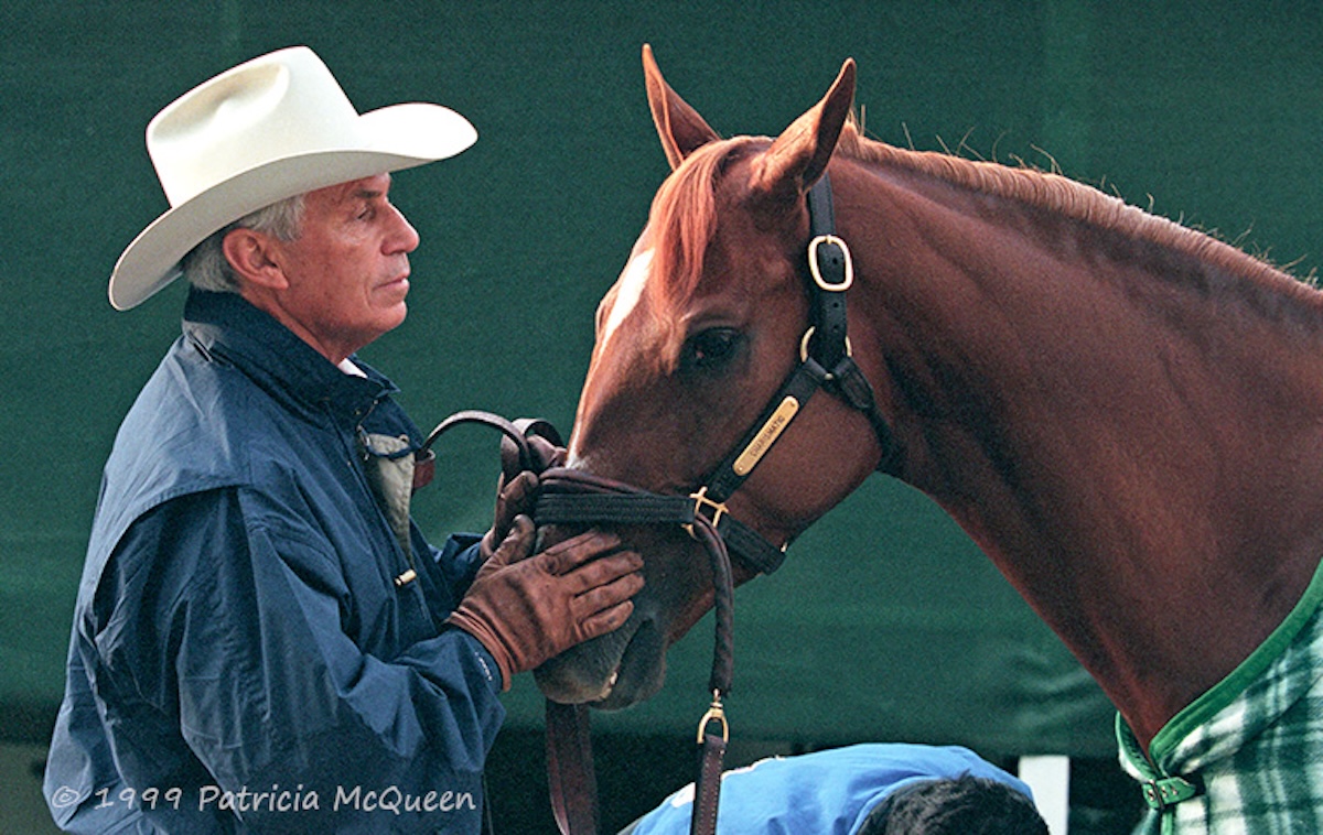 Horse of the Year: Lukas with Charismatic, who broke down chasing the Triple Crown at the Belmont in 1999. Photo: Patricia McQueen