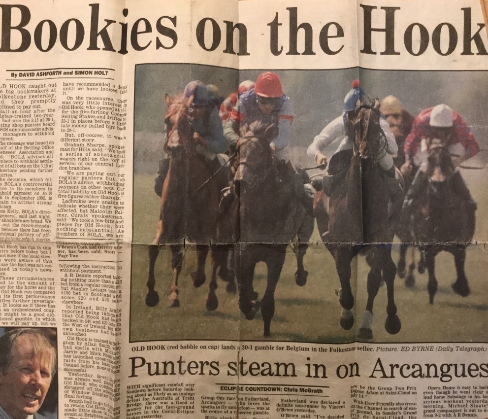How the Sporting Life reported the Old Hook coup on their front page