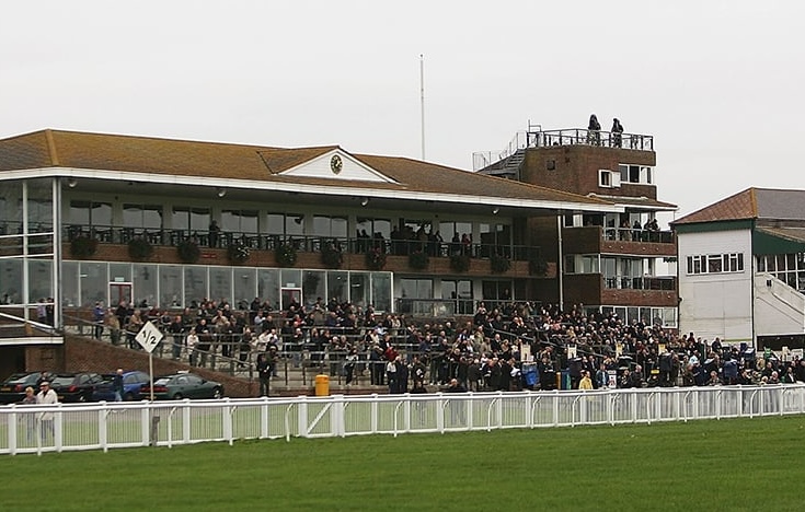 Bygone days: crowds fill the stand at Folkestone, which closed in 2012.