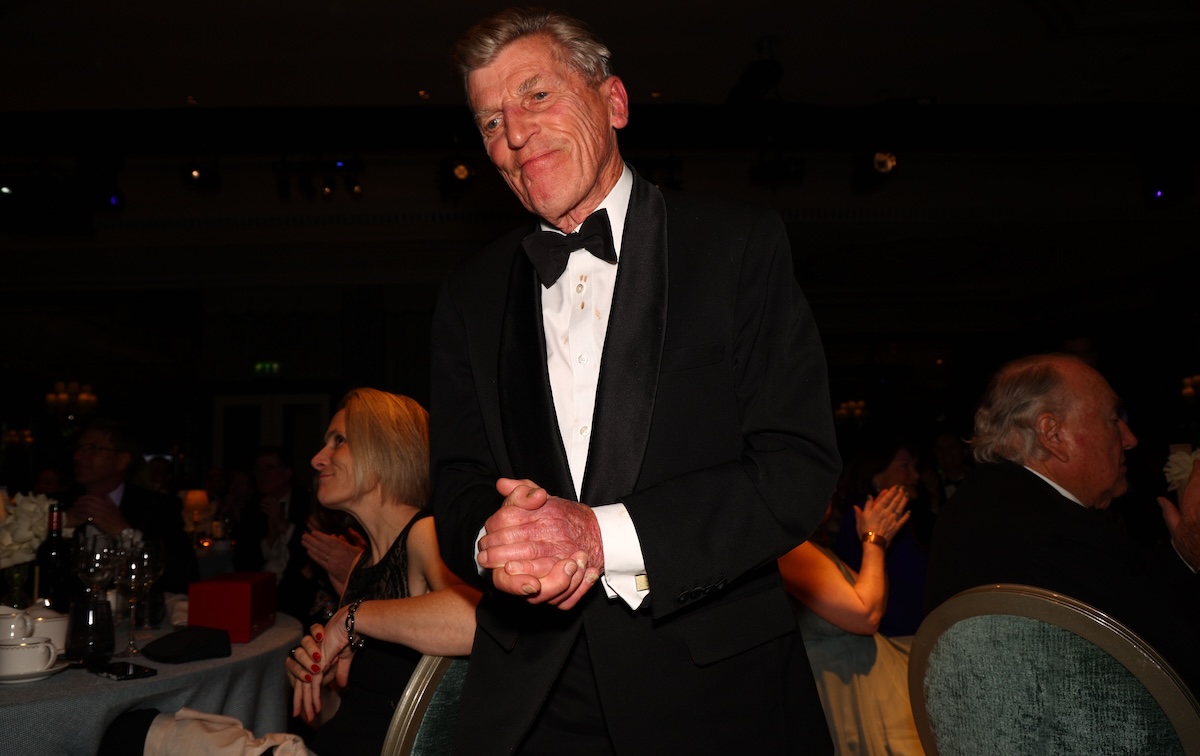 Cartier Award of Merit: Brough Scott at the Dorchester ceremony. Photo: Dan Abraham / focusonracing.com