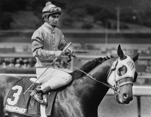 Snow Chief was the first headline horse in the Hall of Fame career of Alex Solis. Photo courtesy of Santa Anita