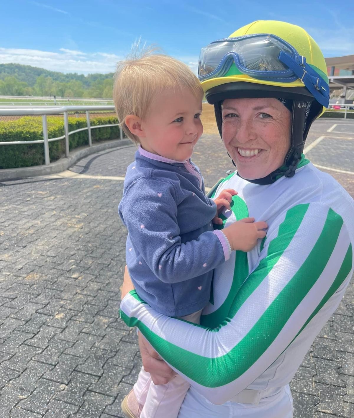 Family matter: Sophie Doyle with her daughter Emilie, integral to her decision to hang up her riding boots. Photo supplied
