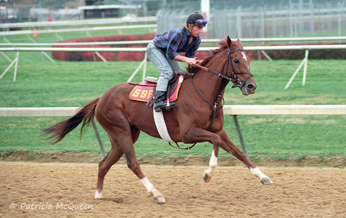 Tiffany’s Secret: won the Canadian Oaks under Sandy Hawley in 1990. Photo: Patricia McQueen