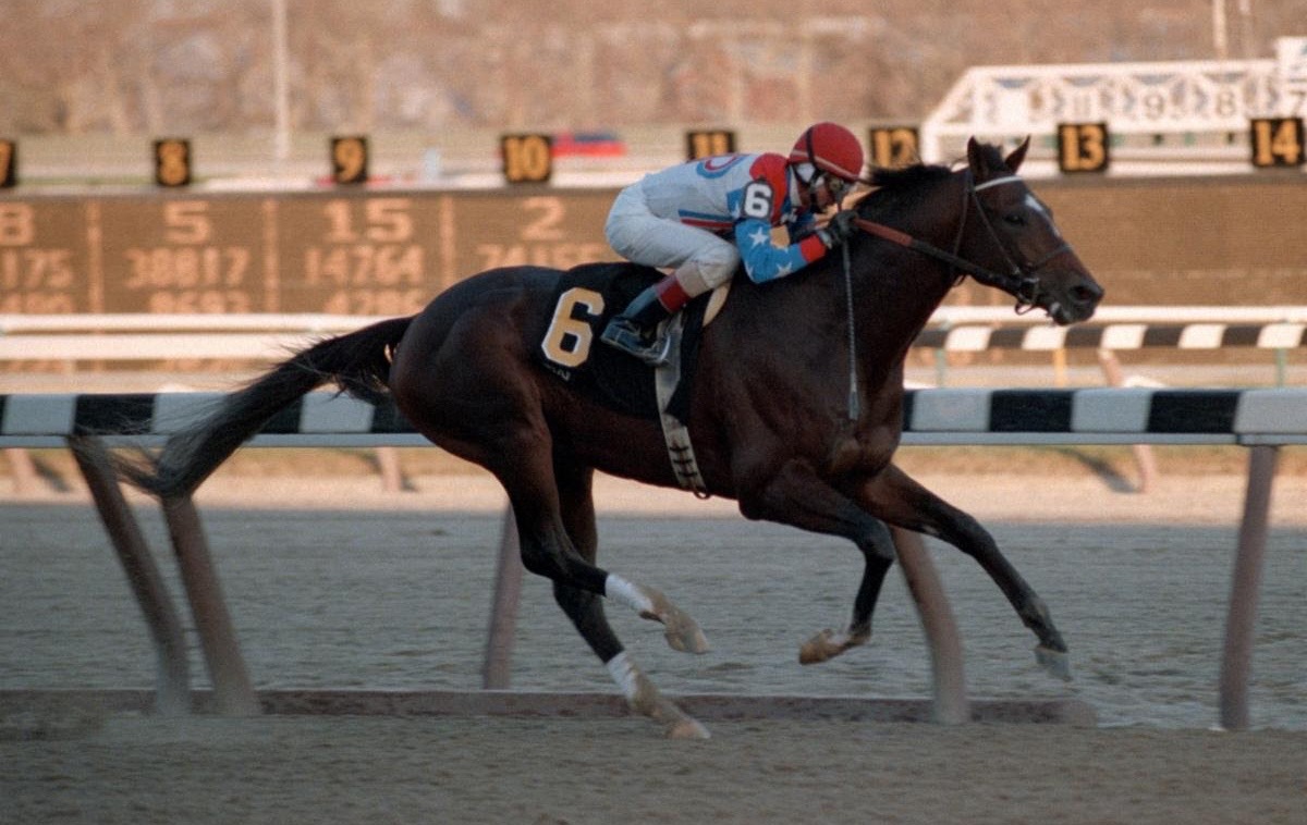 Personal favorite: Cigar wins the NYRA Mile in 1994. Photo: NYRA / Coglianese