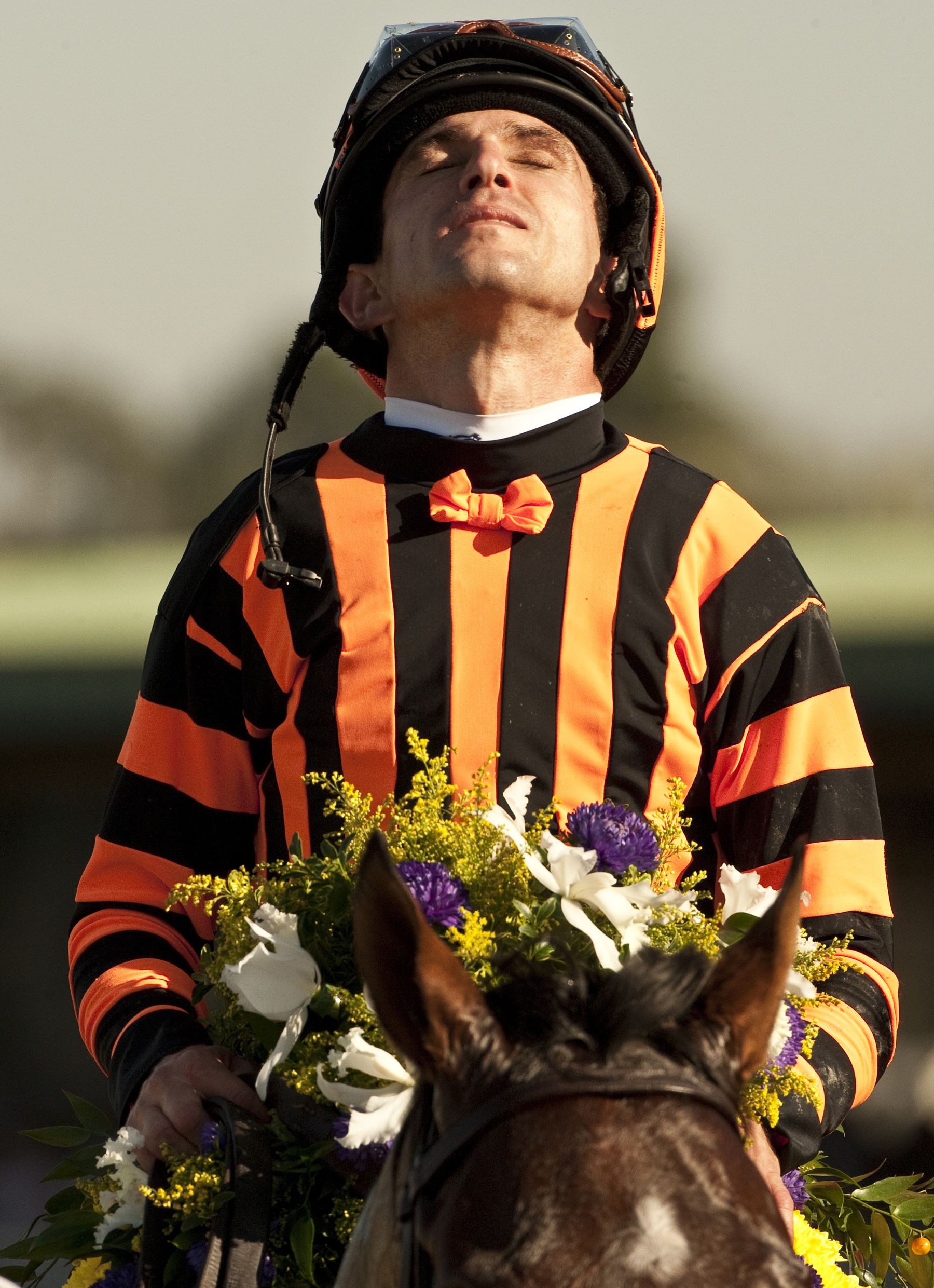 Ramon Dominguez in a moment of triumph with Little Mike. (Benoit photo)