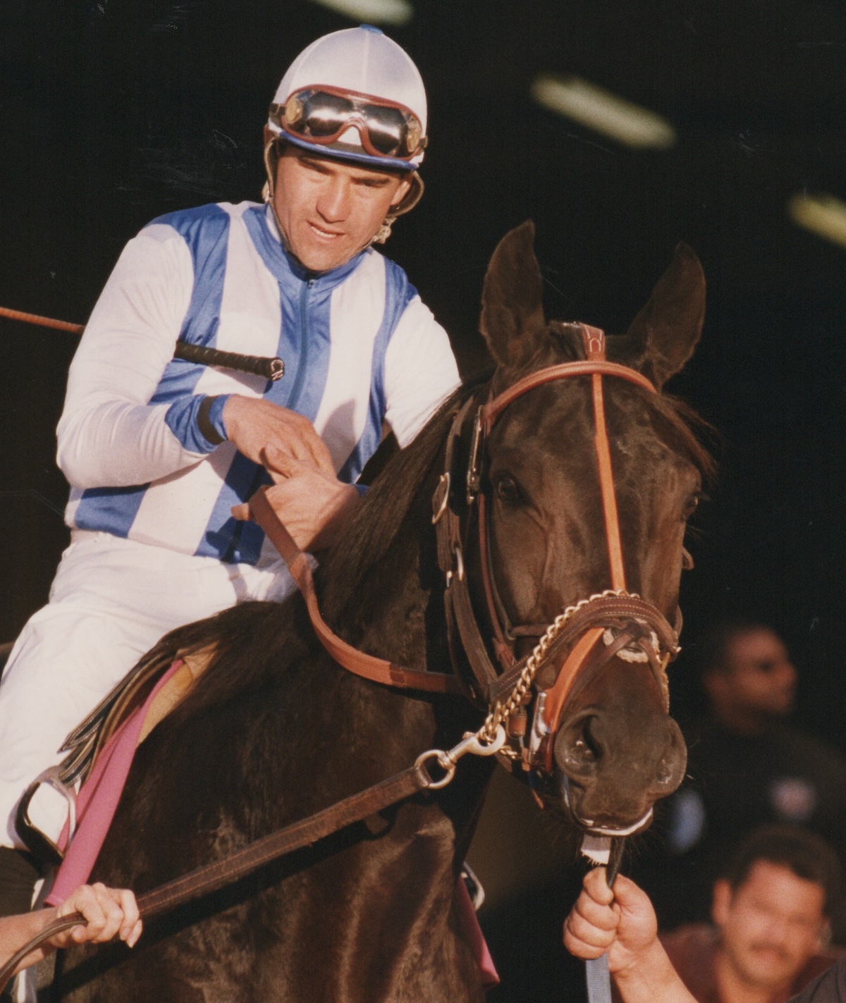 Corey Nakatani was aboard to bookend Manistique's career. (Benoit photo, courtesy Hollywood Park)