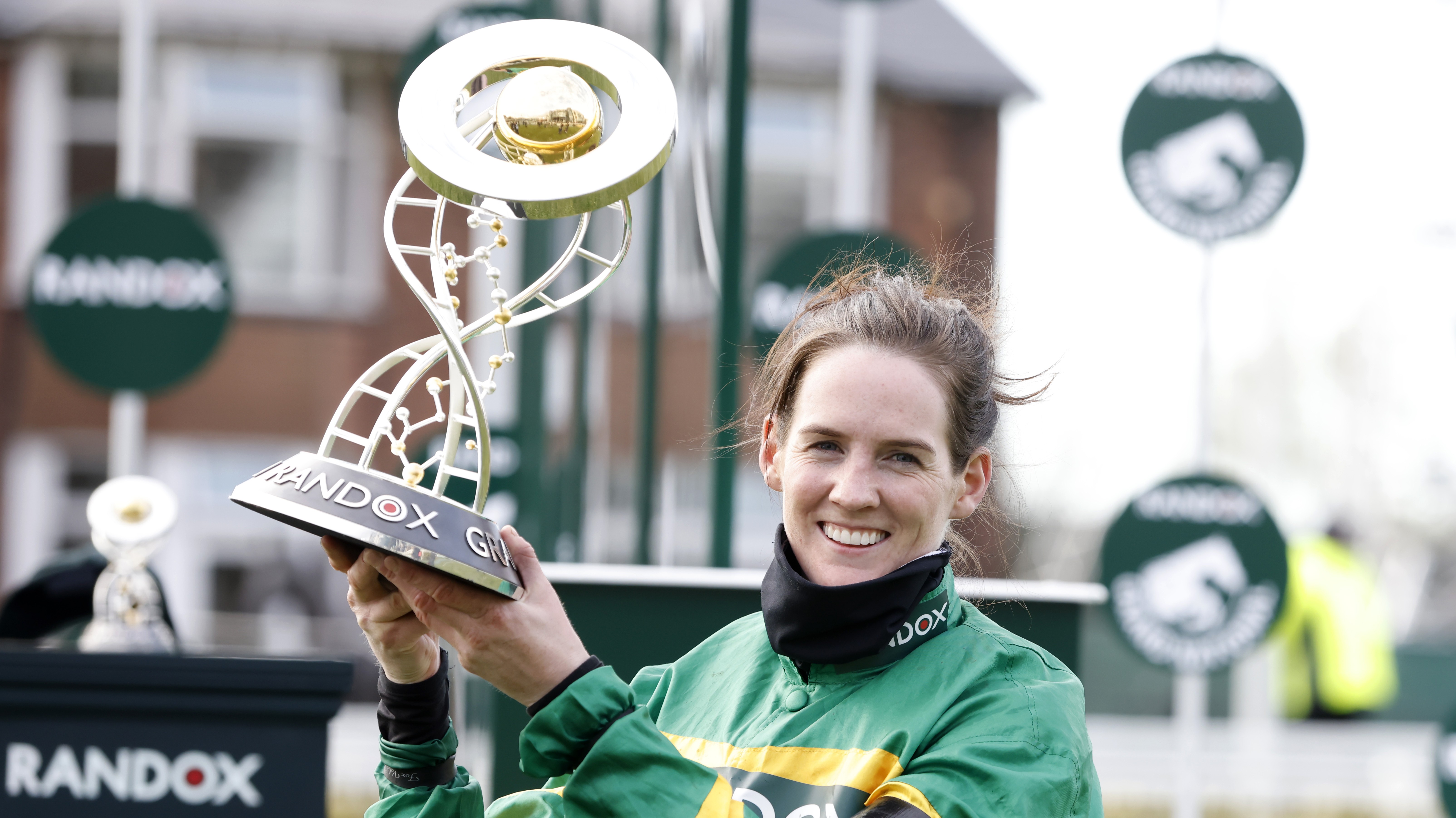 Blackmore with her Grand National trophy in 2021. Photo: Dan Abraham/focusonracing.com