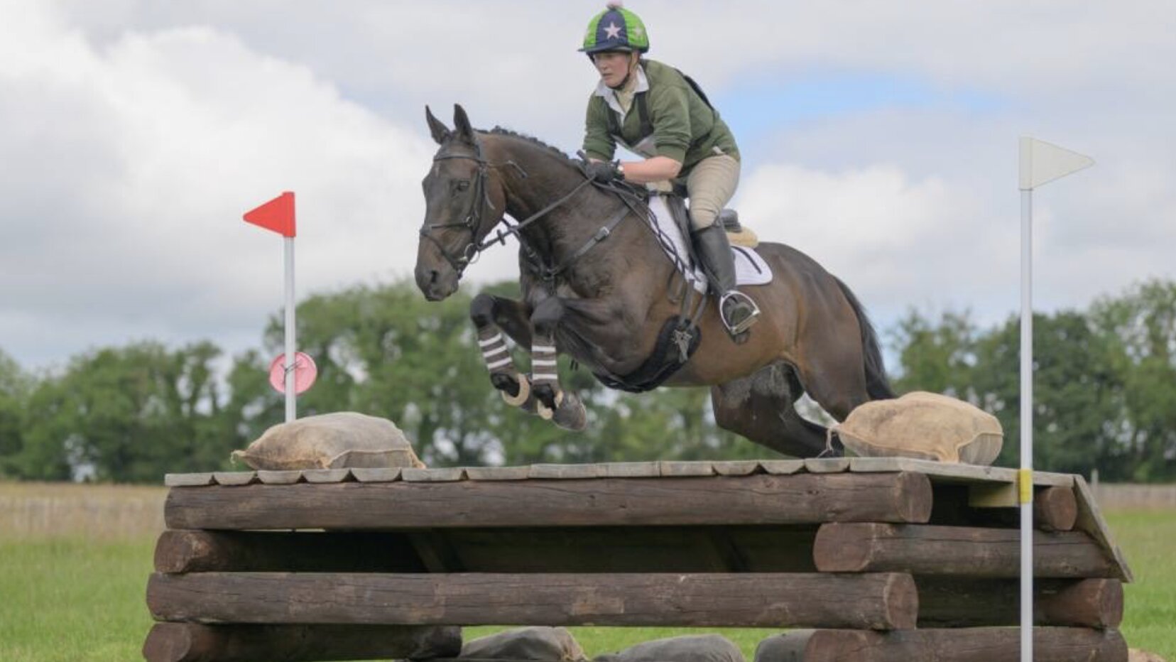 Al Boum Photo and Louise Duffy go clear in the Cross Country Phase at Ballindenisk. Photo: Horse Sport Images